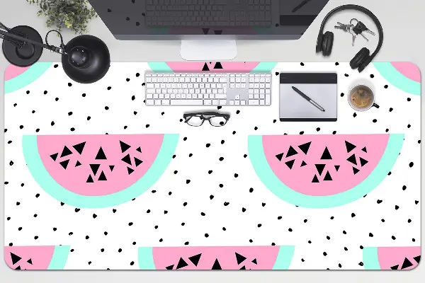 Bureau mat Watermeloenen en stippen