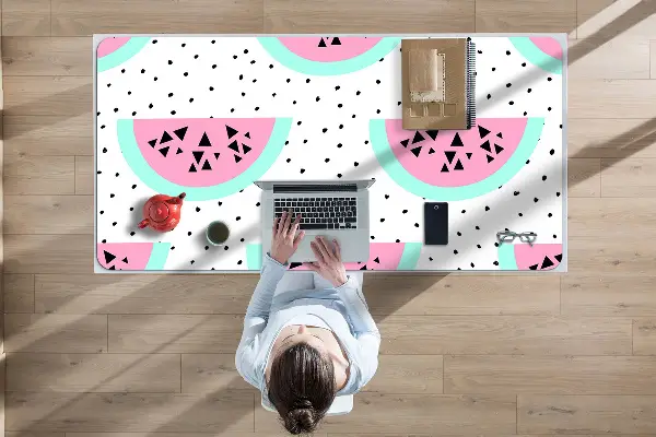 Bureau mat Watermeloenen en stippen