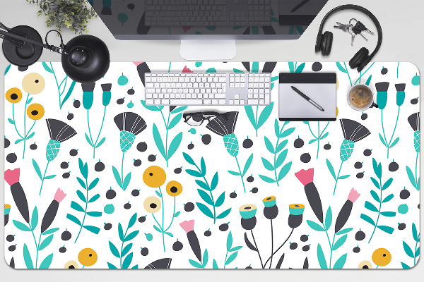 Bureau onderlegger Scandinavische bloemen