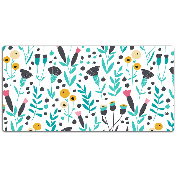 Bureau onderlegger Scandinavische bloemen