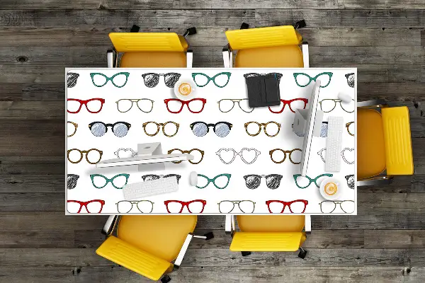 Bureau mat Retro -bril