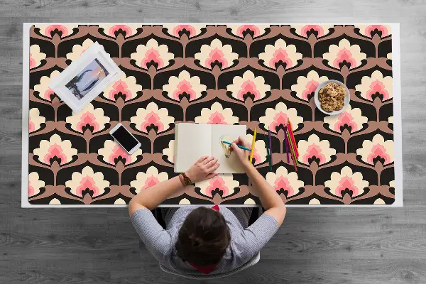 Bureau onderlegger Bloemenpatroon