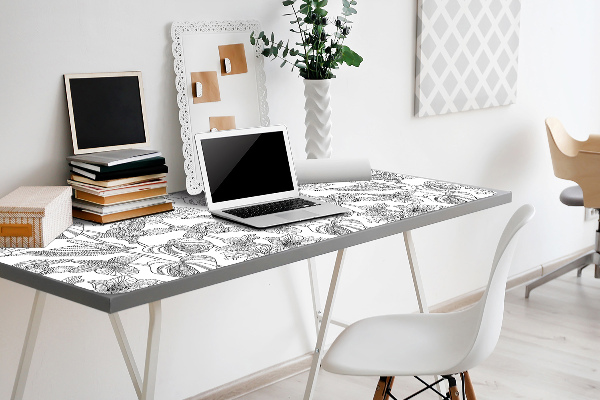 Bureau onderlegger Contouren bloemen