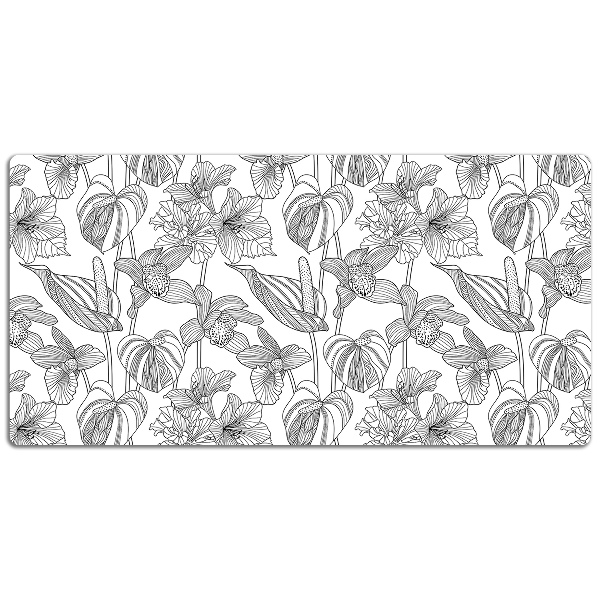 Bureau onderlegger Contouren bloemen