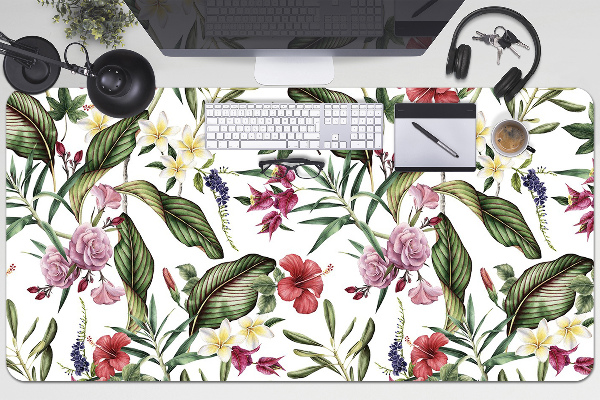 Bureau onderlegger Tropische bloemen