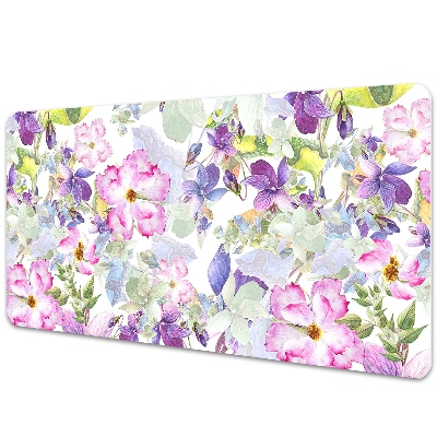 Bureau mat Paarse bloemen