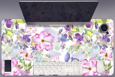 Bureau mat Paarse bloemen