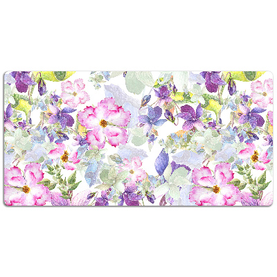 Bureau mat Paarse bloemen