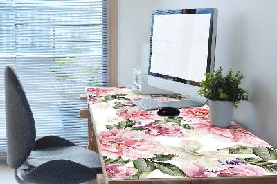 Bureau mat Kunstbloemen