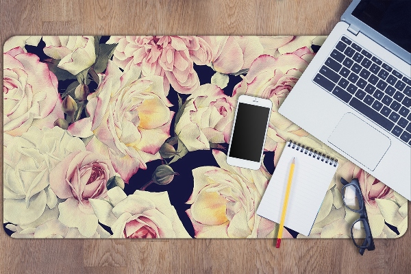 Bureaumat Witte rozen