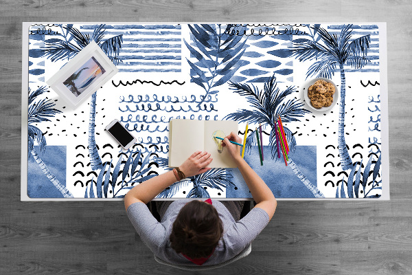 Bureau onderlegger Blauwe palm