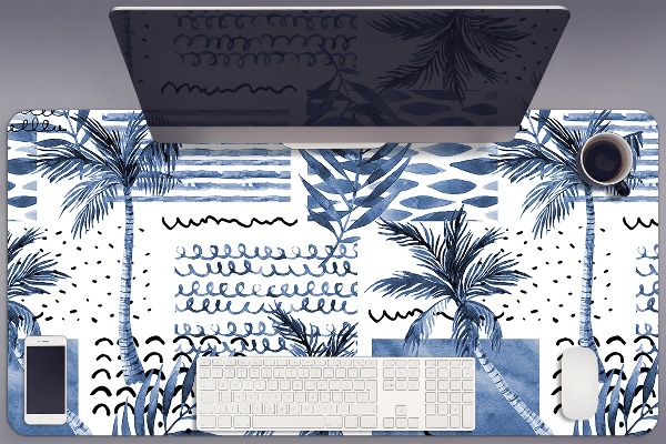 Bureau onderlegger Blauwe palm