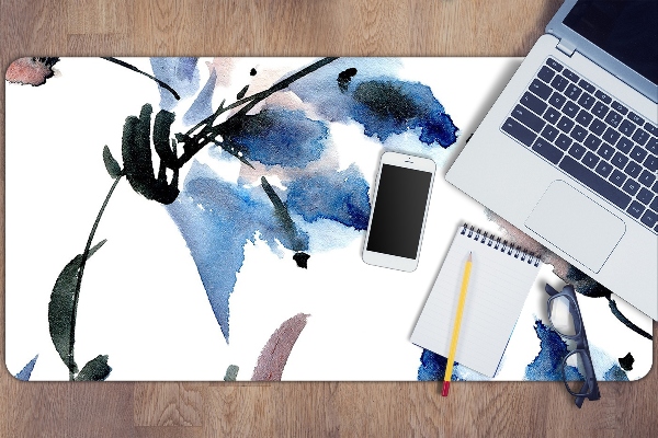 Bureau onderlegger Aquarelbloemen