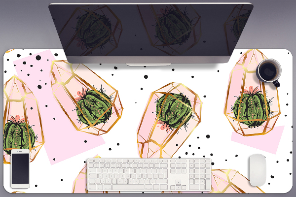 Bureau onderlegger Geometrische cactussen