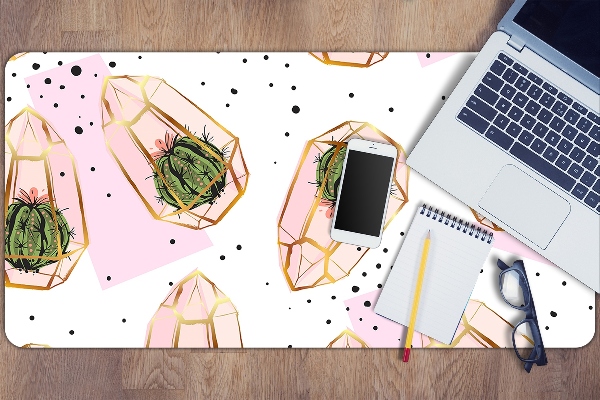 Bureau onderlegger Geometrische cactussen