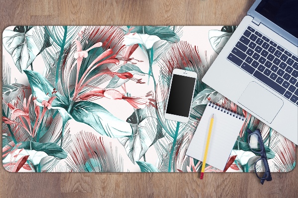 Bureau mat Tropische tekening