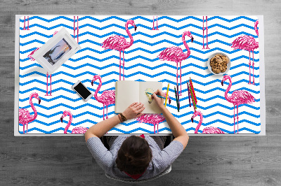 Bureau mat Flamingos