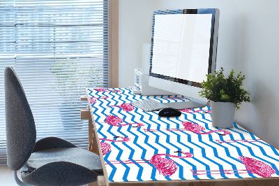 Bureau mat Flamingos