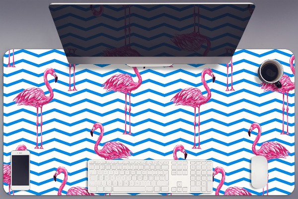 Bureau mat Flamingos