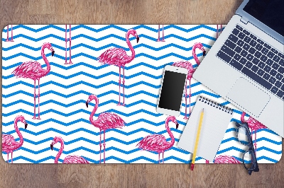 Bureau mat Flamingos