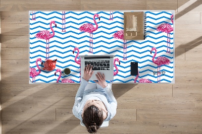 Bureau mat Flamingos