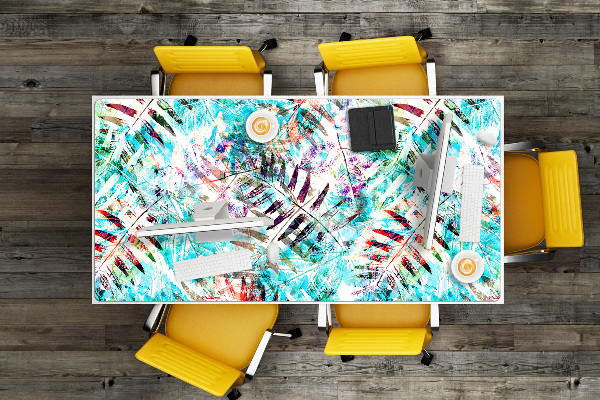 Bureau mat Bladafdrukken