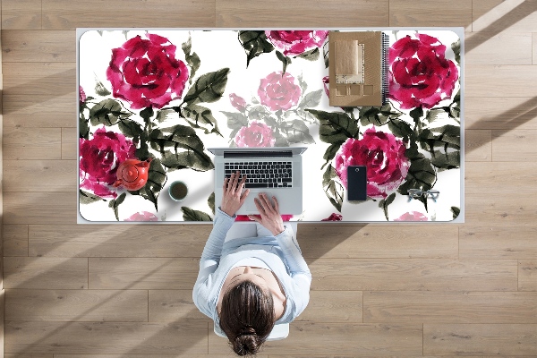Bureau onderlegger Geschilderde rozen