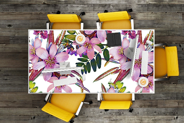 Bureau onderlegger Roze bloemen