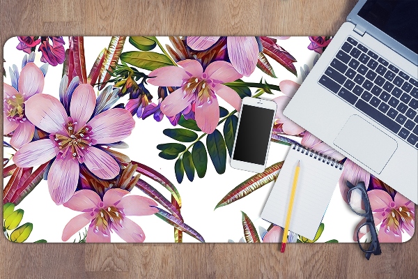 Bureau onderlegger Roze bloemen