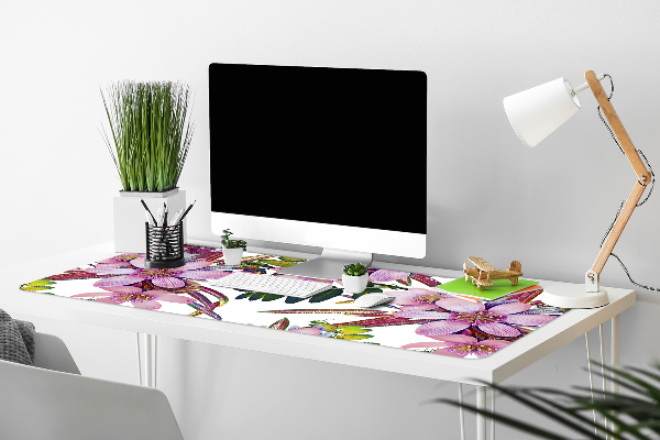 Bureau onderlegger Roze bloemen