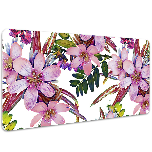 Bureau onderlegger Roze bloemen