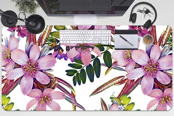 Bureau onderlegger Roze bloemen