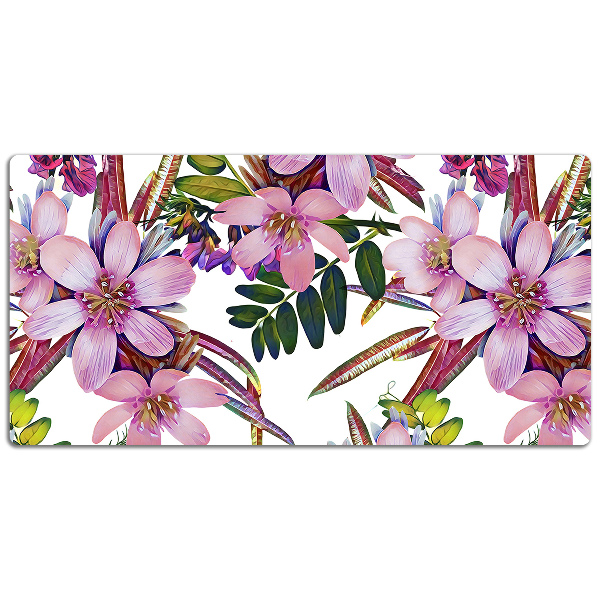 Bureau onderlegger Roze bloemen