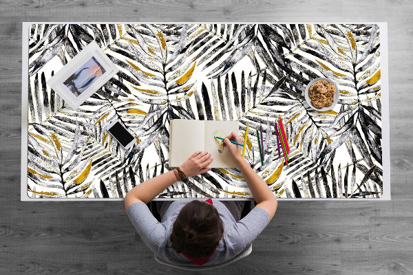 Bureau mat Zwarte bladeren