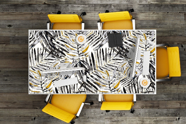 Bureau mat Zwarte bladeren