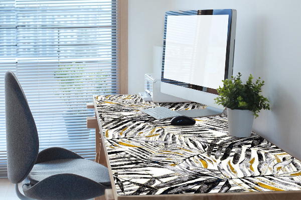 Bureau mat Zwarte bladeren