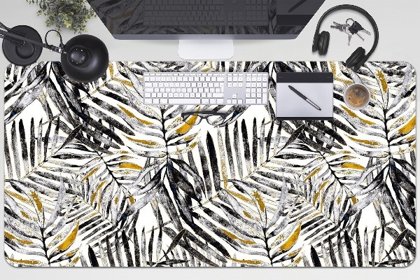 Bureau mat Zwarte bladeren
