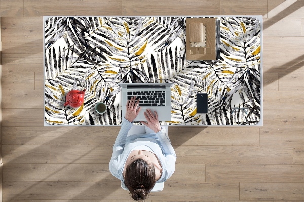 Bureau mat Zwarte bladeren