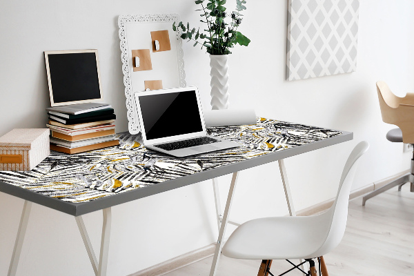 Bureau mat Zwarte bladeren