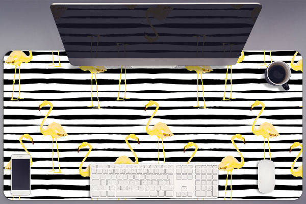 Bureau onderlegger Golden flamingos