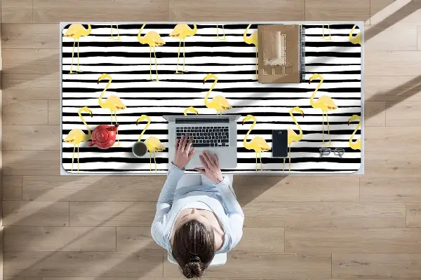 Bureau onderlegger Golden flamingos