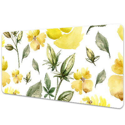 Bureau onderlegger Gele bloemen