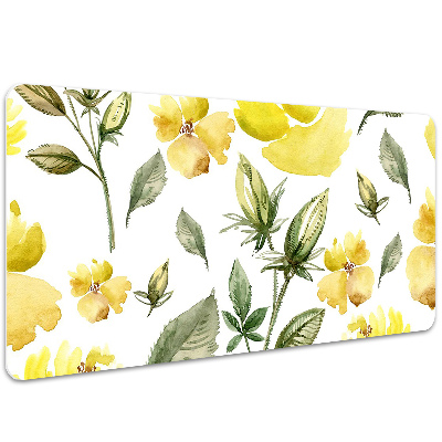 Bureau onderlegger Gele bloemen