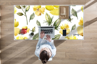 Bureau onderlegger Gele bloemen