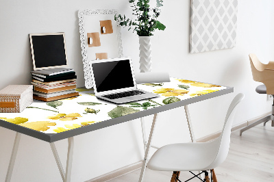 Bureau onderlegger Gele bloemen