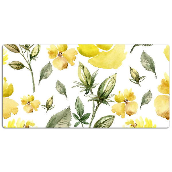 Bureau onderlegger Gele bloemen