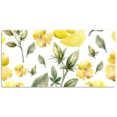 Bureau onderlegger Gele bloemen