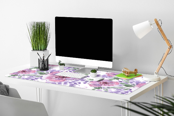 Bureau onderlegger Paarse bloemen