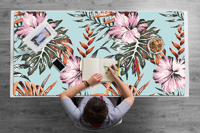Bureau onderlegger Hibiscus bloemen