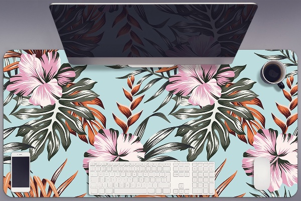 Bureau onderlegger Hibiscus bloemen